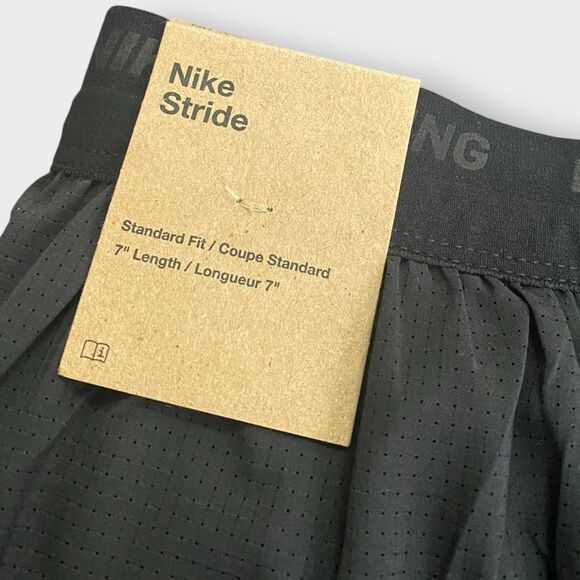 Nike Dri-Fit Stride 7” Running Shorts Black Mens size L-Tall New DM4759-010 - Picture 7 of 9